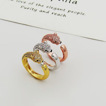 [Amore Jewels]PANTHERE HALF DIAMOND SMALL RING