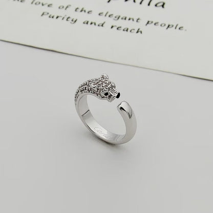 [Amore Jewels]PANTHERE HALF DIAMOND SMALL RING