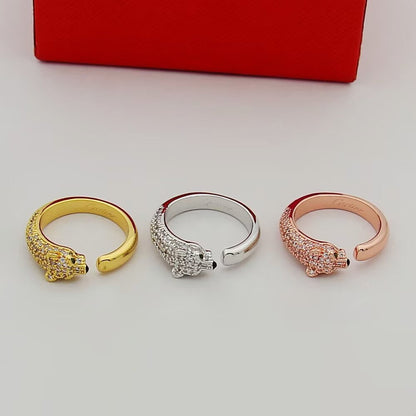 [Amore Jewels]PANTHERE HALF DIAMOND SMALL RING