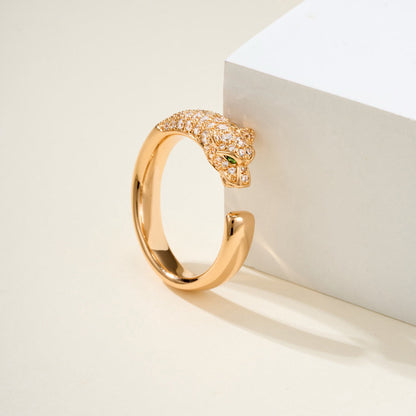 [Amore Jewels]PANTHERE HALF DIAMOND SMALL RING