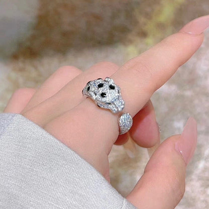 [Amore Jewels]PANTHERE SPOTTED FULL DIAMOND MEDIUM RING