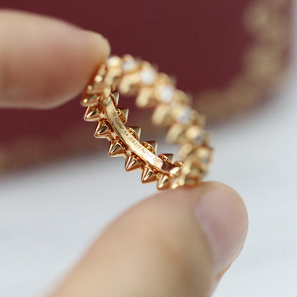 [Amore Jewels]CLASH 6.8MM DIAMOND MEDIUM RING