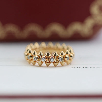 [Amore Jewels]CLASH 6.8MM DIAMOND MEDIUM RING