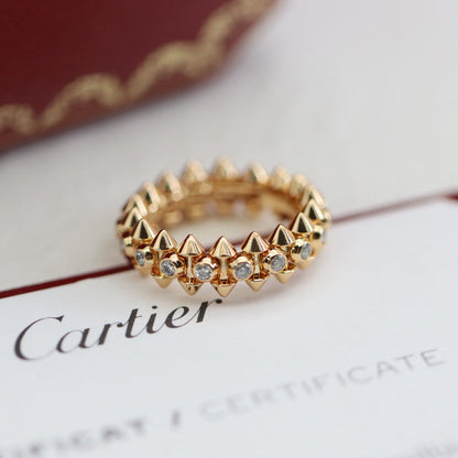 [Amore Jewels]CLASH 6.8MM DIAMOND MEDIUM RING