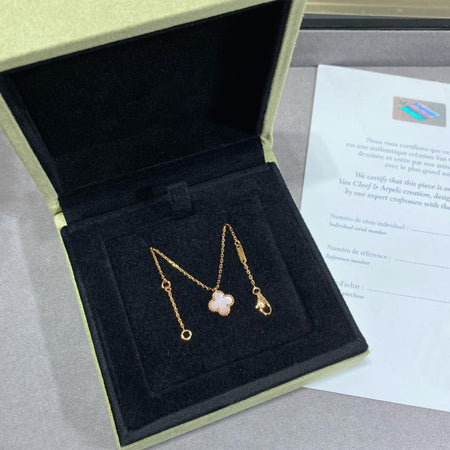 [Amore Jewels]CLOVER 9.5MM PINK MOTHER OF PEARL SINGLE FLOWER NECKLACE