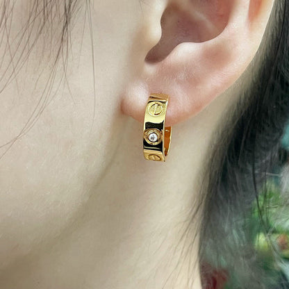 [Amore Jewels]LOVE EARRINGS 5.7MM 2 DIAMONDS