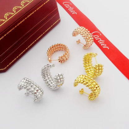 [Amore Jewels]CLASH 9.2MM DOUBLE ROW EARRINGS