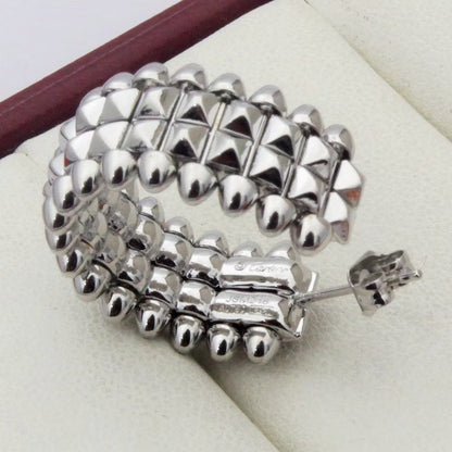 [Amore Jewels]CLASH 9.2MM DOUBLE ROW EARRINGS