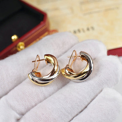 [Amore Jewels]TRINITY ON DIAMOND CLASSIC EARRINGS