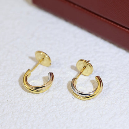 [Amore Jewels]TRINITY ON DIAMOND MINI EARRINGS