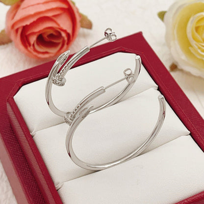 [Amore Jewels]JUSTE HALF DIAMOND LARGE EARRINGS