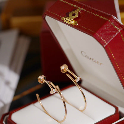 [Amore Jewels]JUSTE HALF DIAMOND LARGE EARRINGS