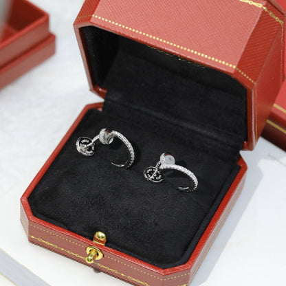 [Amore Jewels]JUSTE FULL DIAMOND DOUBLE EARRINGS