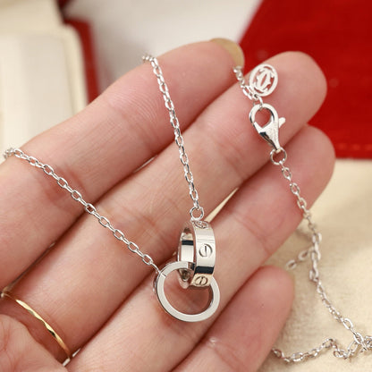 [Amore Jewels]LOVE DOUBLE RING NECKLACE