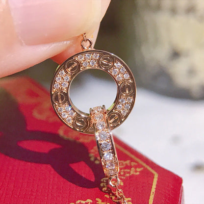 [Amore Jewels]LOVE  FULL DIAMOND PENDANT NECKLACE