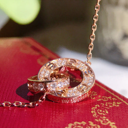 [Amore Jewels]LOVE  FULL DIAMOND PENDANT NECKLACE