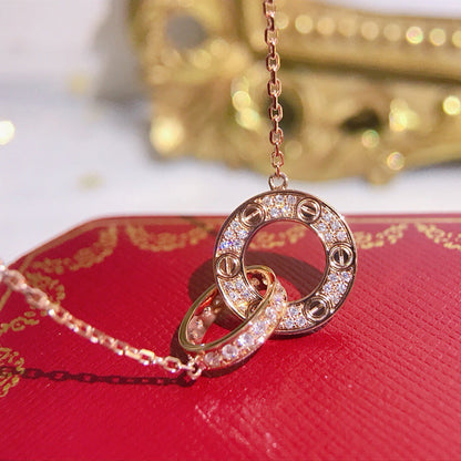 [Amore Jewels]LOVE  FULL DIAMOND PENDANT NECKLACE