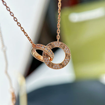 [Amore Jewels]LOVE  FULL DIAMOND PENDANT NECKLACE