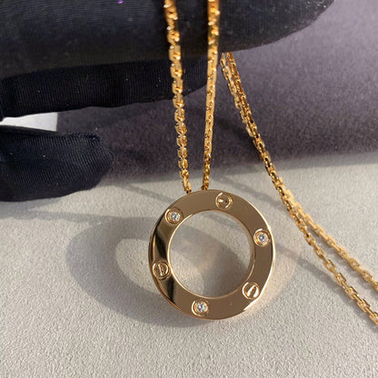 [Amore Jewels]LOVE NECKLACE 16MM 3 DIAMONDS