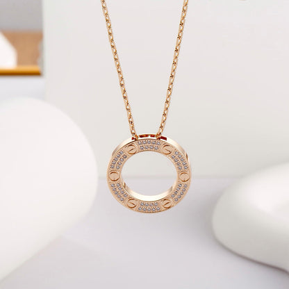 [Amore Jewels]LOVE NECKLACE 16MM  FULL DIAMOND