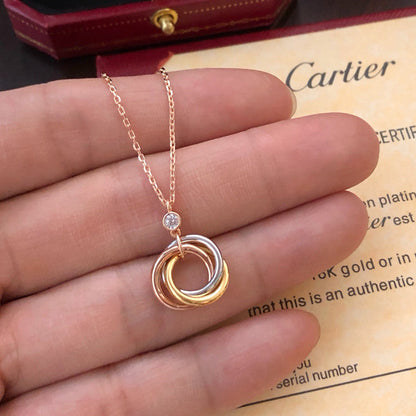 [Amore Jewels]TRINITY  NECKLACE 1 DIAMOND