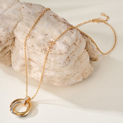 [Amore Jewels]TRINITY MEDIUM  DIAMONDS NECKLACE