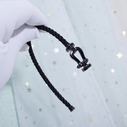 [Amore Jewels]FORCE LARGE SERIES HORSESHOE BLACK SAMURAI BRACELET
