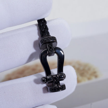 [Amore Jewels]FORCE LARGE SERIES HORSESHOE BLACK SAMURAI BRACELET