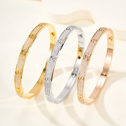 [Amore Jewels]LOVE BRACELET 4.8MM DIAMOND-PAVED