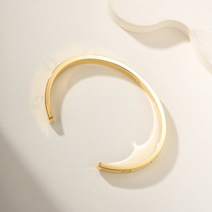 [Amore Jewels]LOVE BRACELET 6.1MM 1 DIAMOND OPEN CUFF