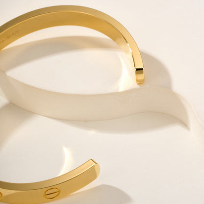 [Amore Jewels]LOVE BRACELET 6.1MM 1 DIAMOND OPEN CUFF