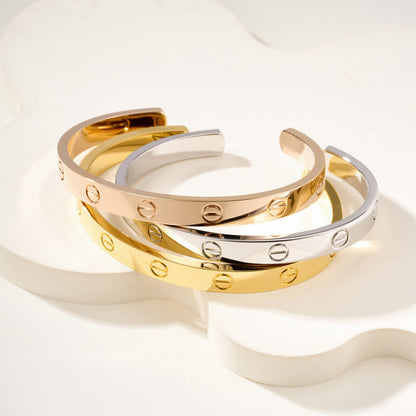 [Amore Jewels]LOVE BRACELET 6.1MM OPEN CUFF