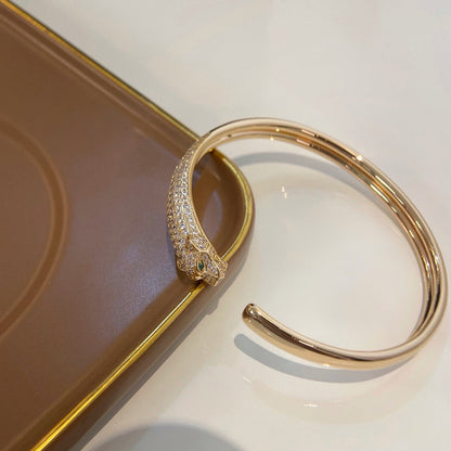 [Amore Jewels]PANTHERE HALF DIAMOND OPEN BRACELET