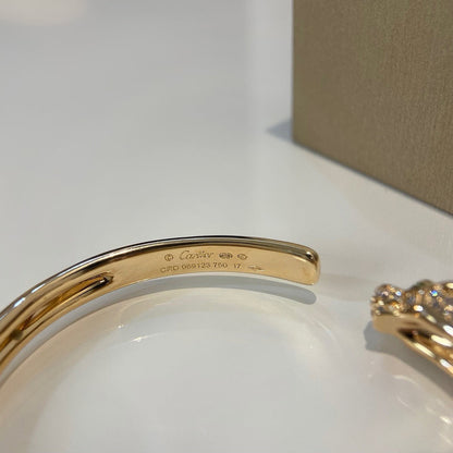 [Amore Jewels]PANTHERE HALF DIAMOND OPEN BRACELET