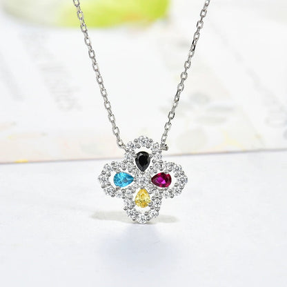[Amore Jewels]LOOP NECKLACE FULL MOTIF DIAMOND 16MM MULTIPLE COLORS