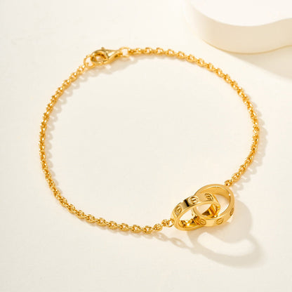 [Amore Jewels]LOVE BRACELET DOUBLE RING