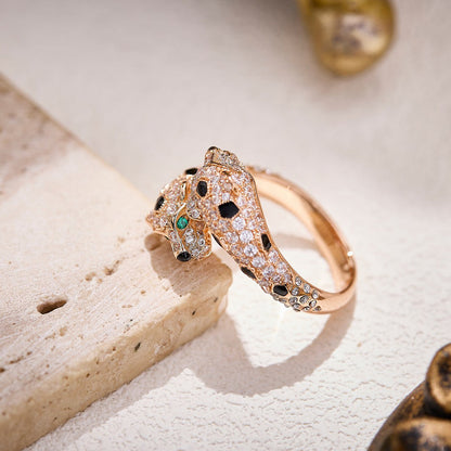 [Amore Jewels]PANTHERE DOUBLE HEADED FULL DIAMOND  RING