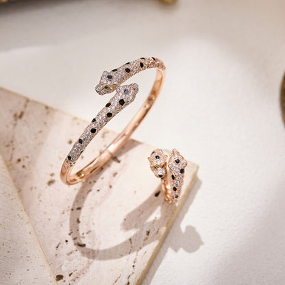 [Amore Jewels]PANTHERE DOUBLE HEADED FULL DIAMOND  RING