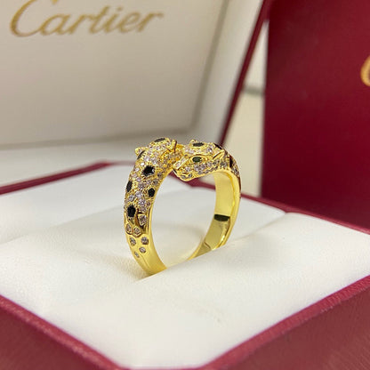 [Amore Jewels]PANTHERE DOUBLE HEADED FULL DIAMOND  RING