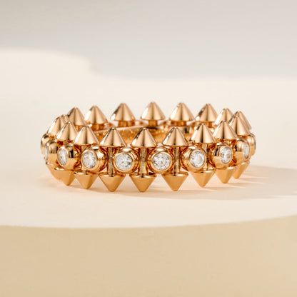 [Amore Jewels]CLASH 6.8MM DIAMOND MEDIUM RING