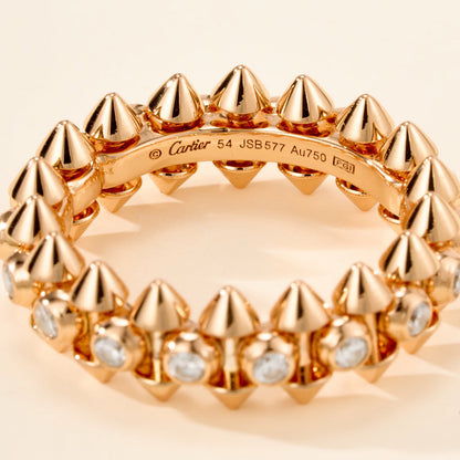 [Amore Jewels]CLASH 6.8MM DIAMOND MEDIUM RING