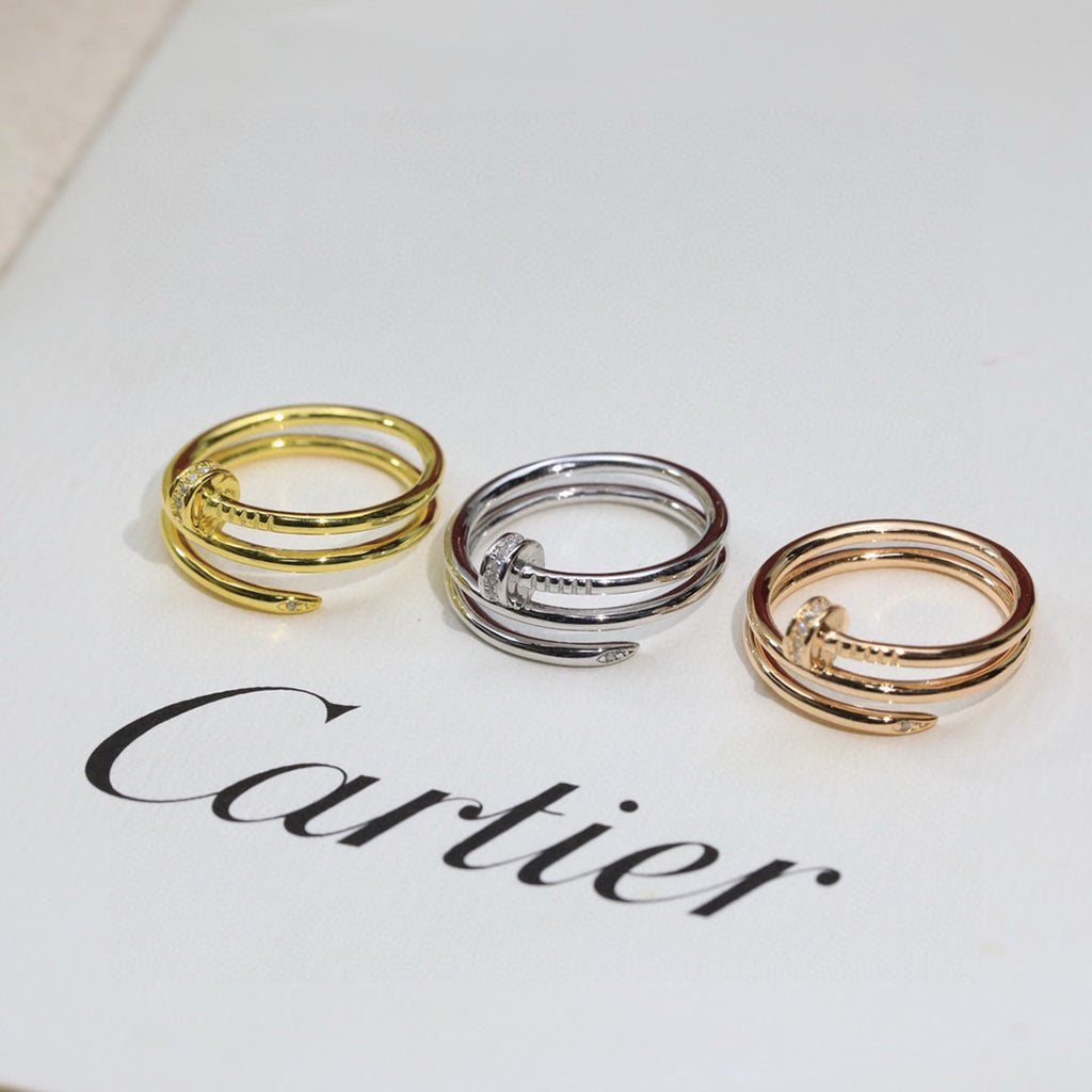 [Amore Jewels]JUSTE RING 4.8MM HALF DIAMOND