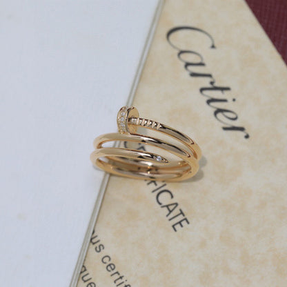 [Amore Jewels]JUSTE RING 4.8MM HALF DIAMOND