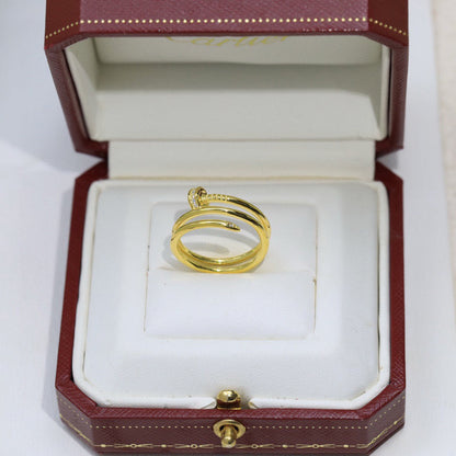 [Amore Jewels]JUSTE RING 4.8MM HALF DIAMOND