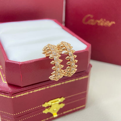 [Amore Jewels]CLASH 6.4MM FULL DIAMOND SMALL EARRINGS