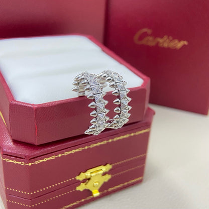 [Amore Jewels]CLASH 6.4MM FULL DIAMOND SMALL EARRINGS