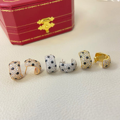 [Amore Jewels]PANTHERE MINI FULL DIAMOND EARRINGS