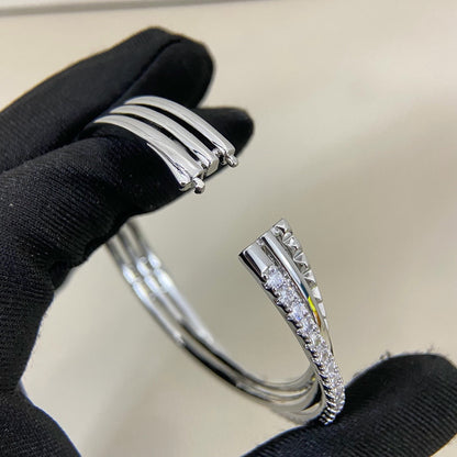 [Amore Jewels]ETINCELLE HALF-PAVED DIAMOND BRACELET