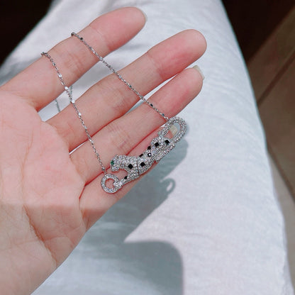 [Amore Jewels]PANTHERE PAVED DIAMOND NECKLACE