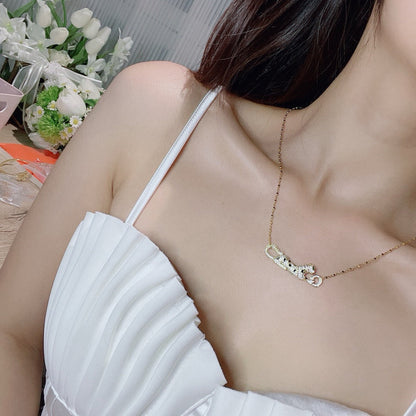 [Amore Jewels]PANTHERE PAVED DIAMOND NECKLACE